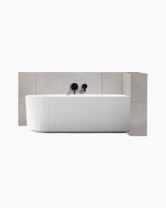 Harper Back to Right Fluted Groove Bath 1500 White
