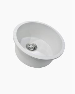 Ontario Round Granite Kitchen Sink White