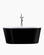 Harper Black Freestanding Bath 1500