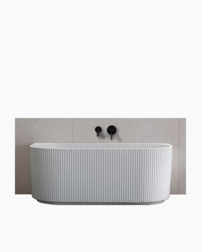 Harper Back to Wall Fluted Groove Bath 1700 Matte White