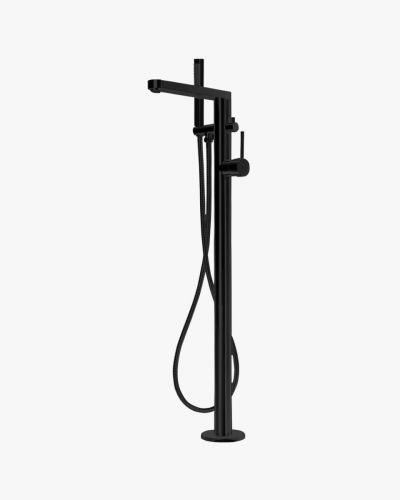 Edward Tall Freestanding Bath Mixer with Handheld Head Black