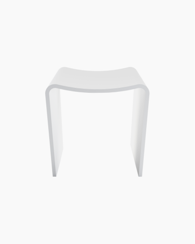 Arena Shower Stool Curve Matte White