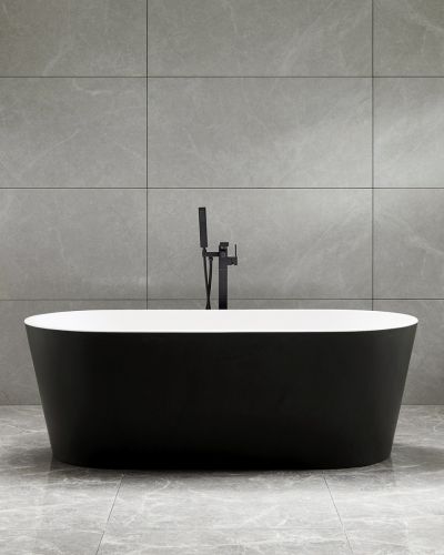 Harper Freestanding Bath 1700 Matte Black Finish