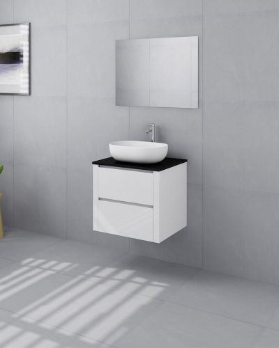 Palazzo 600 Wall Mounted Matte White Vanity