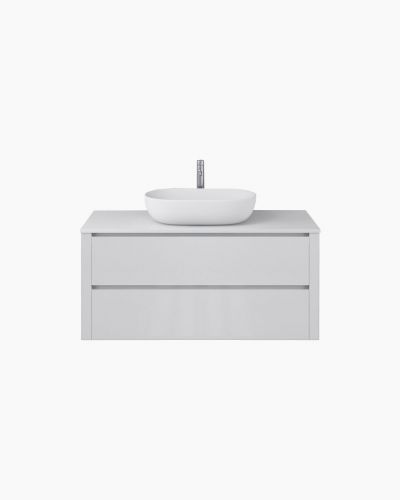 Palazzo 1200 Wall Mounted Matte White Vanity