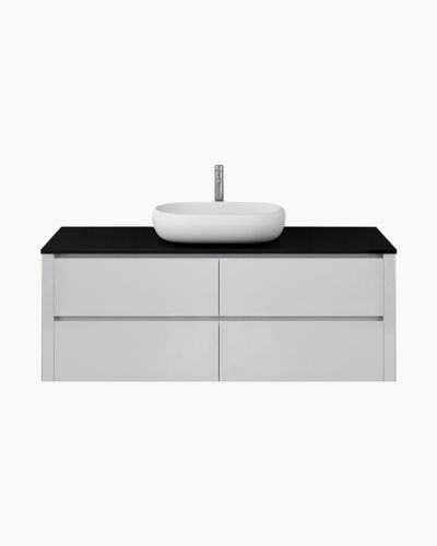 Palazzo 1500 Wall Mounted Matte White Vanity Centre Basin