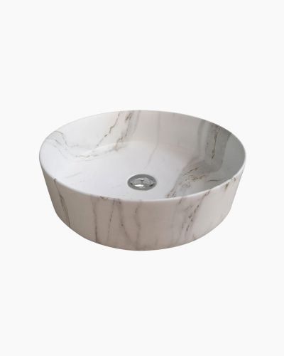 Kendall Ceramic Basin Marbelised