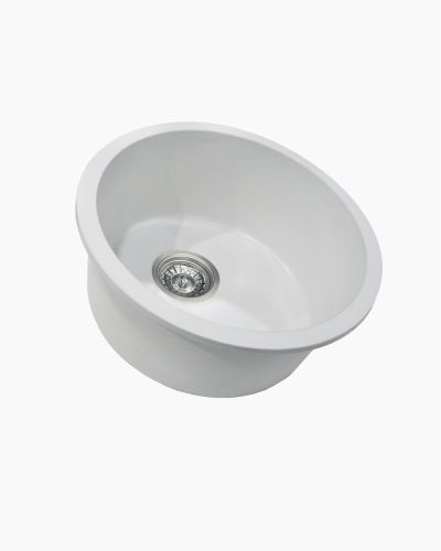 Ontario Round Granite Kitchen Sink White