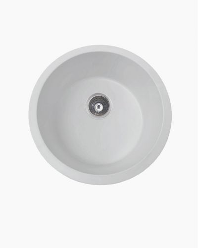 Ontario Round Granite Kitchen Sink White