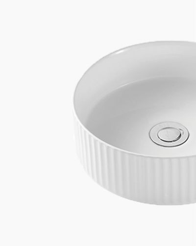 Kendall Ceramic Fluted Groove Basin