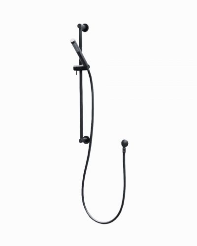 Eleanor Handheld Shower Head With Rail Black with External Inlet