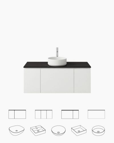 Teseller Modular Vanity 1200 Wall Mounted