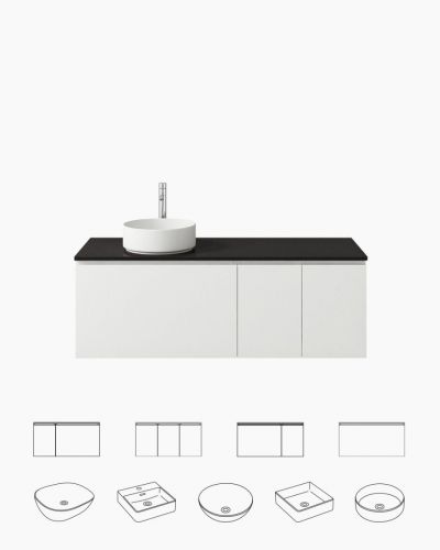 Teseller Modular Vanity 1350 Wall Mounted