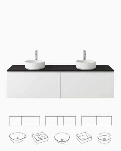 Teseller Modular Vanity 1800 Wall Mounted