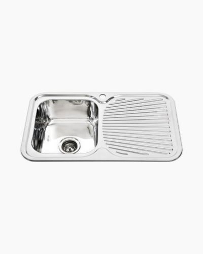 Chloe Single Square Kitchen Sink with RHS Drainer 