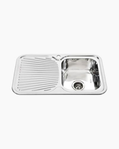 Chloe Single Square Kitchen Sink with LHS Drainer 